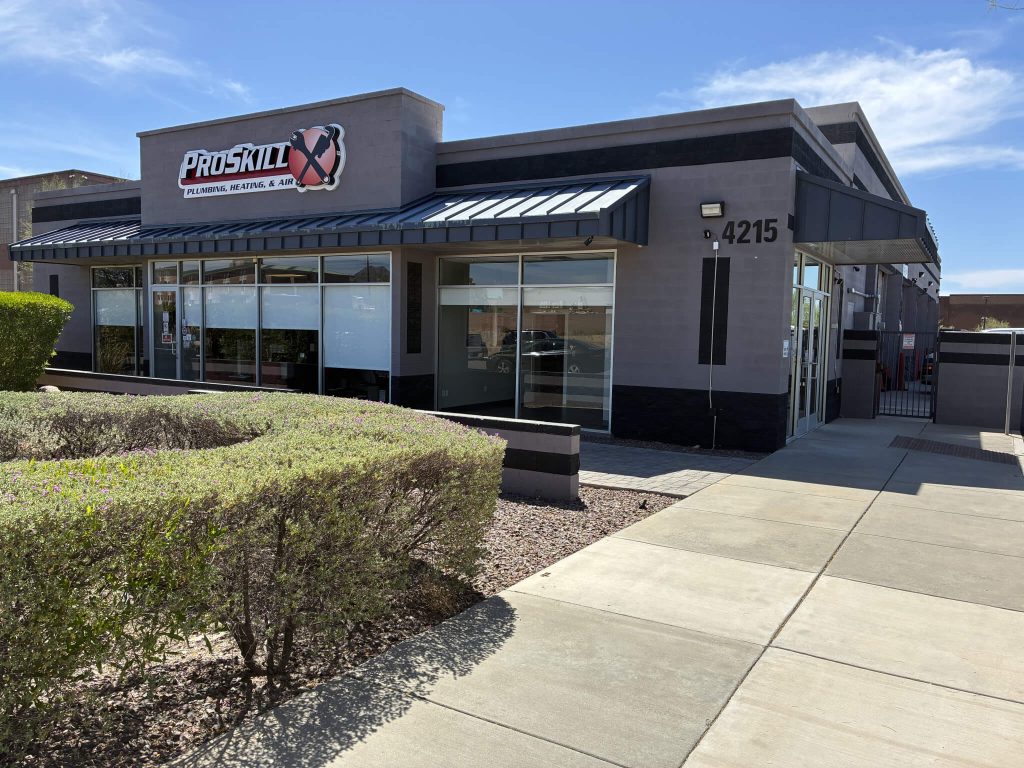 UV blocking window tint on a Phoenix business storefront