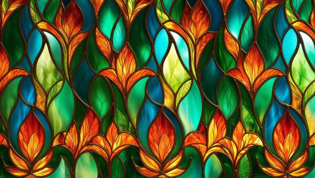 Stained glass window film on a Phoenix home window